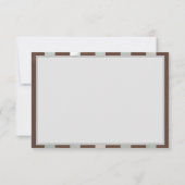 Steampunkuhr und türkisfarbene Rose auf Streifen Ankündigung (Rückseite)