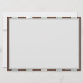 Steampunkuhr und türkisfarbene Rose auf Streifen Ankündigung (Rückseite)