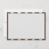 Steampunkuhr und türkisfarbene Rose auf Streifen Dankeskarte (Rückseite)