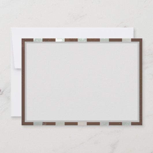 Steampunkuhr und türkisfarbene Rose auf Streifen Dankeskarte (Rückseite)