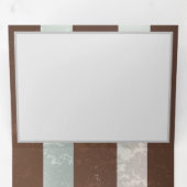 Steampunkuhr und türkisfarbene Rose auf Streifen Dreifach Gefaltete Einladung (Innen Erste Seite)