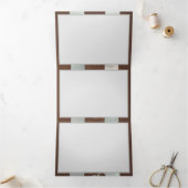 Steampunkuhr und türkisfarbene Rose auf Streifen Dreifach Gefaltete Einladung (Innenseite)