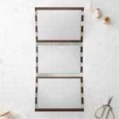 Steampunkuhr und türkisfarbene Rose auf Streifen Dreifach-gefaltete Programmkarte (Innenseite)