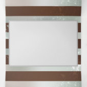 Steampunkuhr und türkisfarbene Rose auf Streifen Dreifach-gefaltete Programmkarte (Innenseite Mitte)