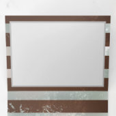 Steampunkuhr und türkisfarbene Rose auf Streifen Dreifach-gefaltete Programmkarte (Innen Erste Seite)