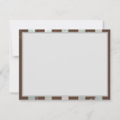 Steampunkuhr und türkisfarbene Rose auf Streifen Karte (Rückseite)