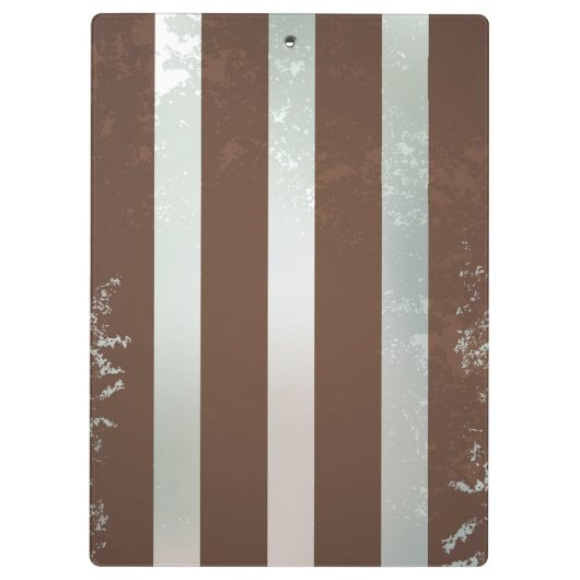 Steampunkuhr und türkisfarbene Rose auf Streifen Klemmbrett (Rückseite)