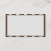 Steampunkuhr und türkisfarbene Rose auf Streifen Rabattkarte (Rückseite)