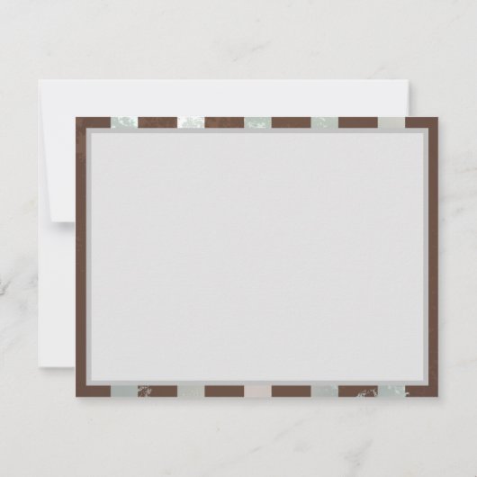 Steampunkuhr und türkisfarbene Rose auf Streifen Save The Date (Rückseite)