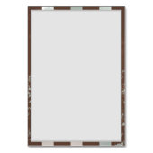 Steampunkuhr und türkisfarbene Rose auf Streifen Tischnummer (Rückseite)