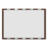 Steampunkuhr und türkisfarbene Rose auf Streifen Tischnummer (Rückseite)