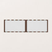 Steampunkuhr und türkisfarbene Rose auf Streifen Visitenkarten (Innenseite Aufgefaltet)