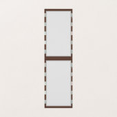 Steampunkuhr und türkisfarbene Rose auf Streifen Visitenkarten (Innenseite Aufgefaltet)