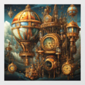 Steampunkuhren-Fensterheber Fensteraufkleber (Blatt)