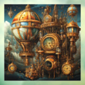 Steampunkuhren-Fensterheber Fensteraufkleber (Blatt 3)