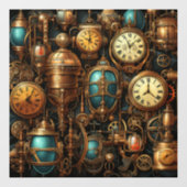 Steampunkuhren-Fensterheber Fensteraufkleber (Blatt)