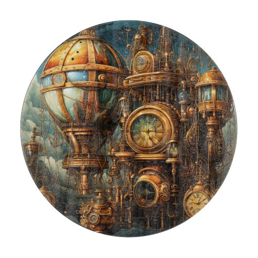 Steampunkuhren-Schneidbrett Schneidebrett (Vorderseite)