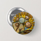 Steampunkuhren und Zeit Button (Vorne & Hinten)