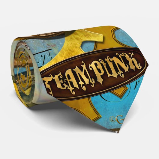 Steampunkuhren und Zeit Krawatte (Gerollt)