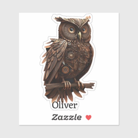 Steampunkuppe mit Ihrem Namen Aufkleber (Blatt)