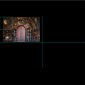 Steampunkzeit Eintritt Uhrengetriebe Türfett 1/4 Stoff (Kachel)