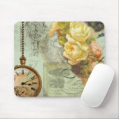 Steampunkzeit und Gelbe Rosen Mousepad (Mit Mouse)
