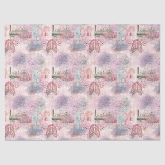 Steampunkzüge und Ribs Decoupage Seidenpapier (Vorderseite)