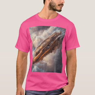 Steamputsche Luftschiff Saring Fantasy Art T-Shirt