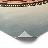 Steamrahmen mit Rote Rosen und Gängen Poster (Ecke)