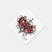 Steamrahmen mit Rote Rosen und Gängen Serviette (Ecke)