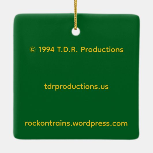 "Steam's Final Hour" by Tom Rock Ceramic Ornament (Rückseite)