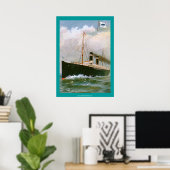 Steamschiff-Poster der Ankerlinie Poster (Heimbüro)