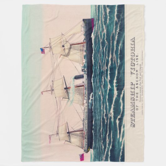 Steamschiff Victoria of the Anchor Line, 1876 Fleecedecke (Vorderseite)