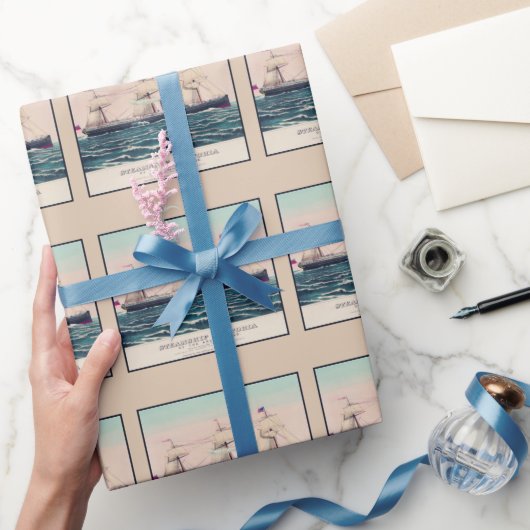 Steamschiff Victoria of the Anchor Line, 1876 Geschenkpapier (Schenken)