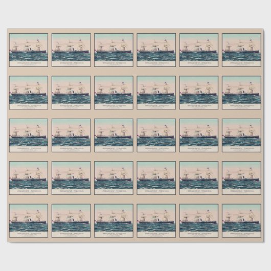 Steamschiff Victoria of the Anchor Line, 1876 Geschenkpapier (Flach)