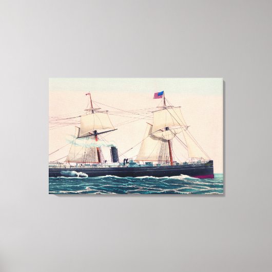 Steamschiff Victoria of the Anchor Line, 1876 Leinwanddruck (Vorderseite)