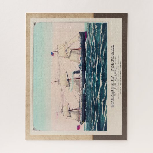 Steamschiff Victoria of the Anchor Line, 1876 Puzzle (Vertikal)