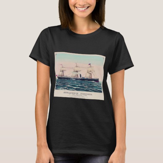 Steamschiff Victoria of the Anchor Line, 1876 T-Shirt (Vorderseite)