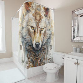 Steamshadow Steampunk Wolf Duschvorhang