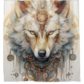 Steamshadow Steampunk Wolf Duschvorhang (Vorderseite)