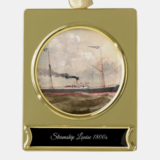 Steamship Louise 1800s Banner-Ornament Gold (Vorderseite)