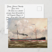 Steamship Louise 1800s Postkarte (Vorne/Hinten)
