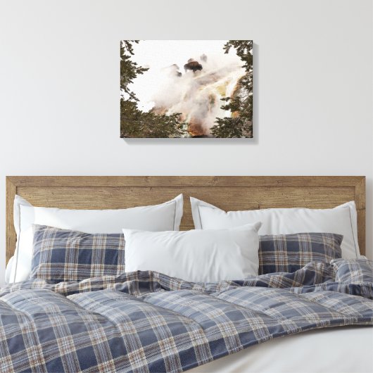 Steamy Bison Leinwanddruck (Insitu (Schlafzimmer))