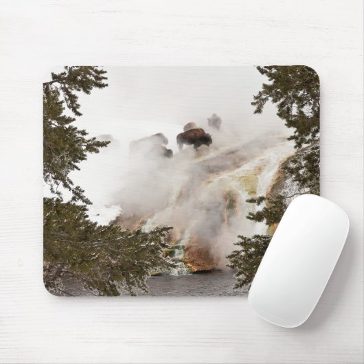 Steamy Bison Mousepad (Mit Mouse)
