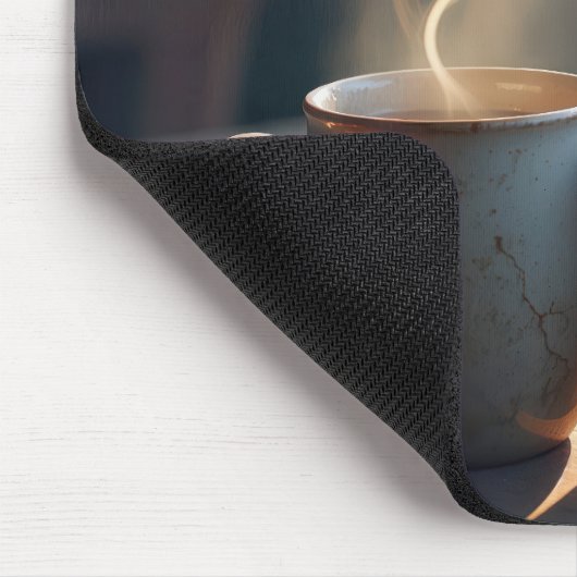 Steamy Coffee Hearts Mousepad (Ecke)