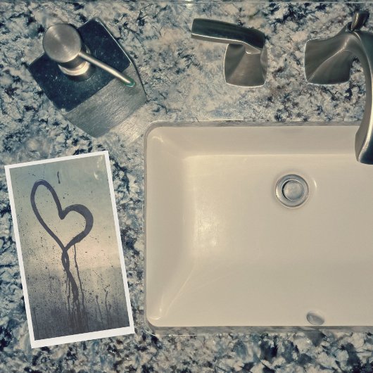 Steamy Gezeichnet Heart Serviette