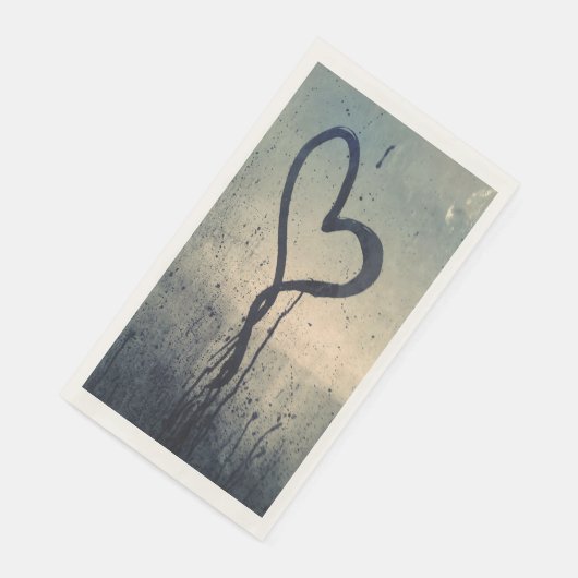 Steamy Gezeichnet Heart Serviette (Ecke)