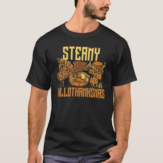 Steamy Hallothanksmas T-Shirt (Vorderseite)
