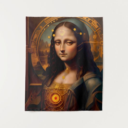 Steamy MONA LISA Cyborg Wandteppich (Vorderseite)