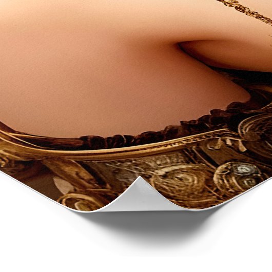 STEAMY STEAMPUNK LADY POSTER (Ecke)